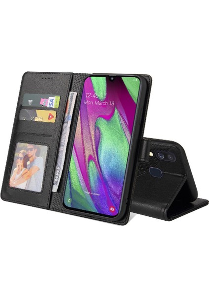 Samsung Galaxy A40 Kickstand Üç Kart Yuvaları Darbeye 4 Için Flip Case (Yurt Dışından)