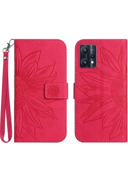 Kart Yuvaları ile Realme 9 4g Için Kılıf Tutucu Flip Cüzdan Telefon Kılıfı Lüks (Yurt Dışından)