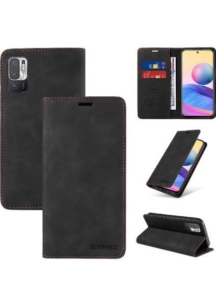 Xiaomi Redmi Için Not 10 5g Manyetik Koruyucu Folio Cüzdan Pu (Yurt Dışından)