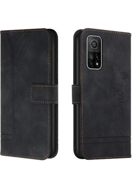 Telefon Kılıfı Için Xiaomi 10T/10T Pro Pu Deri Flip Folio Cüzdan Kart Yuvaları (Yurt Dışından)