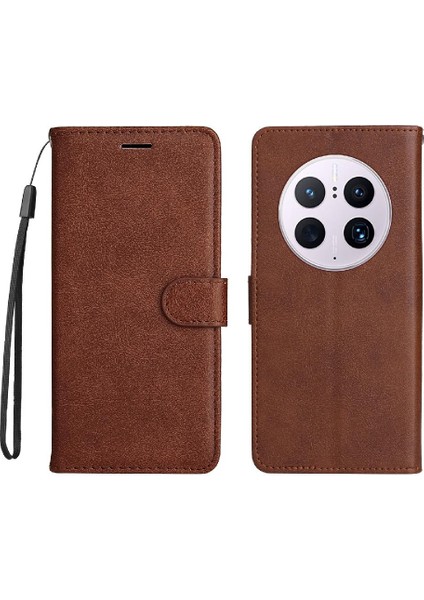 Kart Yuvası Cüzdan ile Huawei Mate 50 Pro Klasik Düz Renk Için Flip Case (Yurt Dışından) fırsatları