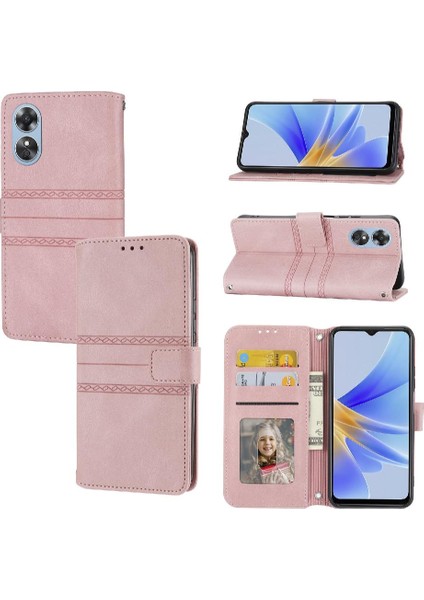 Oppo A78 5g Darbeye Koruyucu Kickstand Cüzdan Kılıf Pu Için Flip Case (Yurt Dışından)