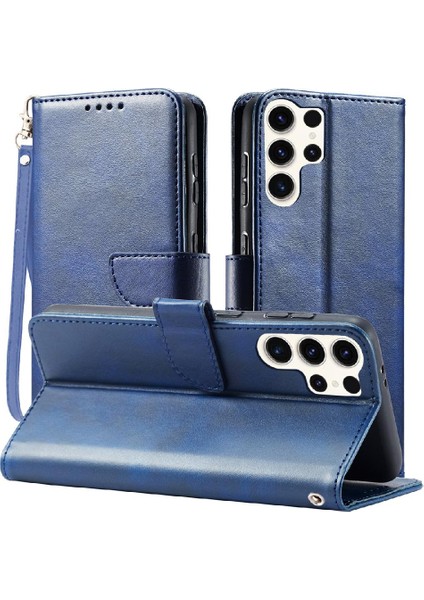 Samsung Galaxy S24 Ultra Deri Folio Flip Case Kart Ekleme Için Kılıf (Yurt Dışından)