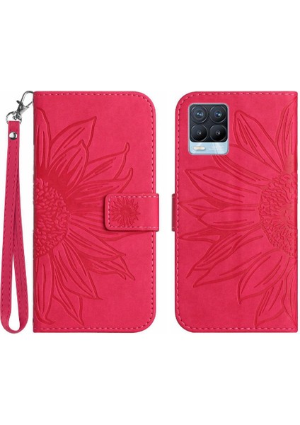 Realme 8 4g Için Kılıf/8 Pro Flip Cüzdan Telefon Kılıfı Kısa Kayış Lüks Pu (Yurt Dışından)