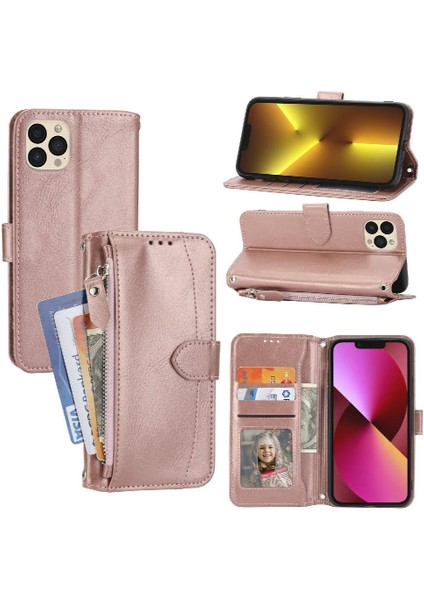 Iphone 13 Için Flip Case Pro Kart Tutucu Anti Scratch Manyetik Kapatma Pu (Yurt Dışından)