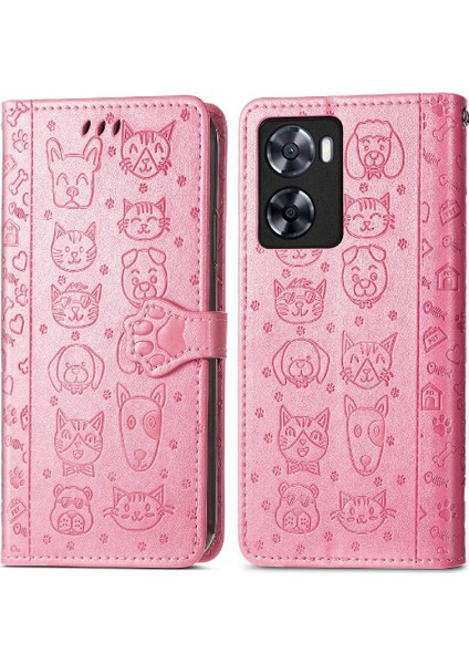 Oppo A57 4g Karikatür Hayvanlar Için Kılıf Deri Kılıf Kapak Çevirin Darbeye (Yurt Dışından) fiyatları