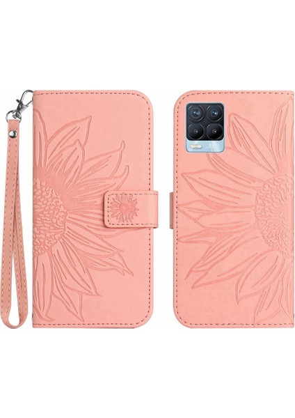 Realme 8 4g Için Kılıf/8 Pro Flip Cüzdan Telefon Kılıfı Kısa Kayış Lüks Pu (Yurt Dışından)