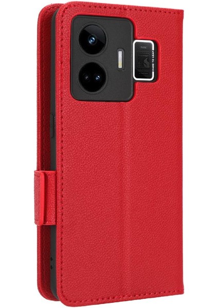 Realme Realyan Toka Manyetik Pu Deri Cüzdan Kart Yuvaları Için Kılıf (Yurt Dışından)