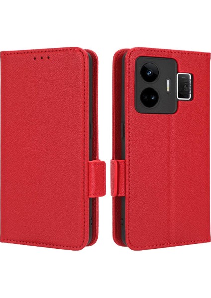 Realme Realyan Toka Manyetik Pu Deri Cüzdan Kart Yuvaları Için Kılıf (Yurt Dışından)