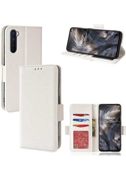 Oneplus Nord Manyetik Cüzdan Kart Yuvaları Için Kılıf Tutucu Pu Deri Yan (Yurt Dışından)