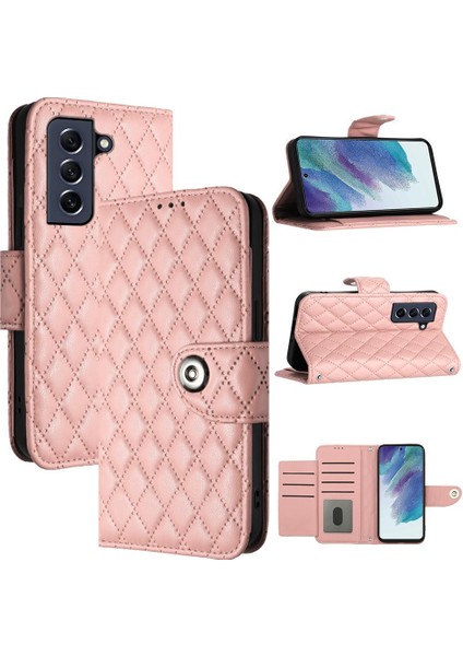 Samsung Galaxy S21 Fe 5g Için Kılıf Cüzdan Kapak Bilek Şerit Kart Tutucu (Yurt Dışından)