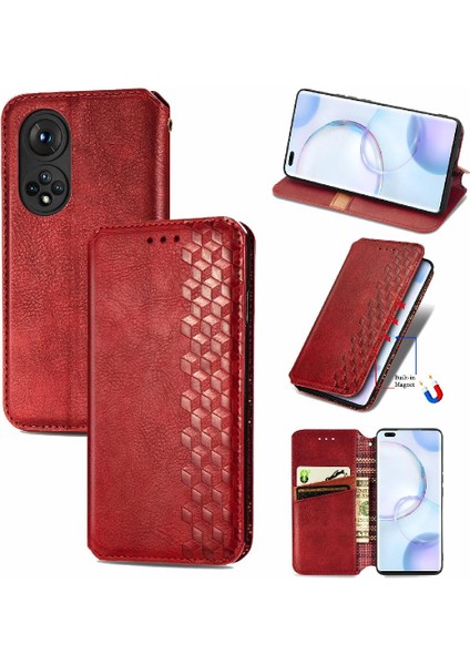 Huawei Onur Için Kılıf 50 Pro Moda Tasarım Deri Kılıf Kapak Çevirin (Yurt Dışından)