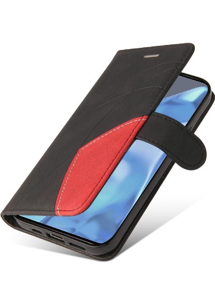 Kart Yuvası Standı Iki Renkli Dikiş Kickstand ile Oneplus 9 Pro Için Kılıf (Yurt Dışından)