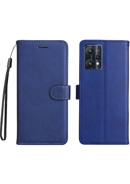 Realme 9 Pro Klasik Düz Renk Için Flip Case ile Yüksek Kaliteli Deri (Yurt Dışından)