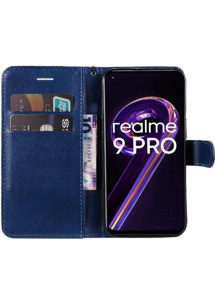 Realme 9 Pro Klasik Düz Renk Için Flip Case ile Yüksek Kaliteli Deri (Yurt Dışından)