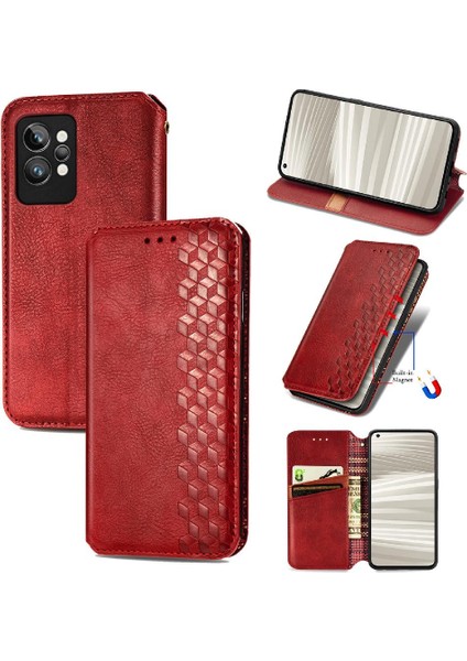 Oppo Realme Gt 2 Pro Için Kılıf Moda Tasarım Deri Kılıf Zarif Flip (Yurt Dışından)
