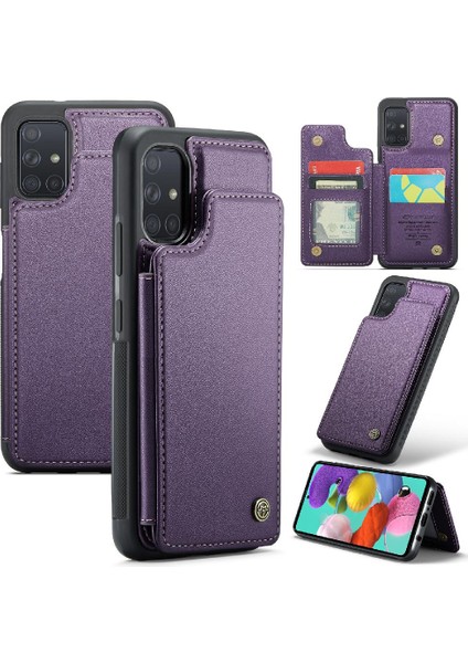 Samsung Galaxy A51 4g Ince Darbeye Vaka Kart Pu Için Caseme Cüzdan Kılıf (Yurt Dışından)