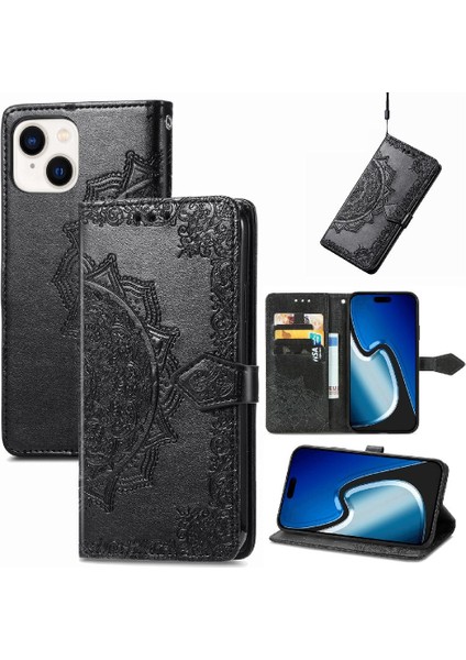 Iphone 15 Için Kılıf Artı Basit Iş Darbeye Zarif Desen Flip (Yurt Dışından)