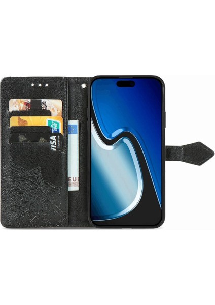 Iphone 15 Için Kılıf Artı Basit Iş Darbeye Zarif Desen Flip (Yurt Dışından)