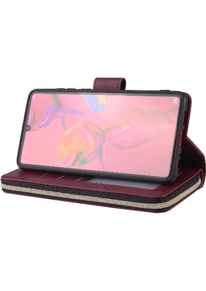 El Kayışı Flip ile 9 Kart Yuvaları ile Huawei P30 Cüzdan Kılıf Için Kılıf (Yurt Dışından) fiyatları