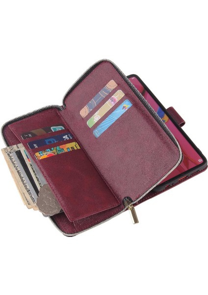 El Kayışı Flip ile 9 Kart Yuvaları ile Huawei P30 Cüzdan Kılıf Için Kılıf (Yurt Dışından) fırsatları