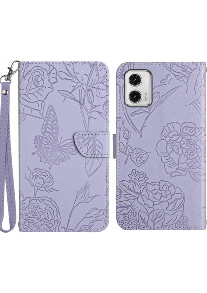 Motorola Moto G73 Anti-Damla Koruma Pu Deri Kapak Çevirin ve (Yurt Dışından)