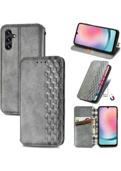 Samsung Galaxy A24 4g Için Kılıf Moda Tasarım Cüzdan Fonksiyonu Kapak Çevirin (Yurt Dışından)
