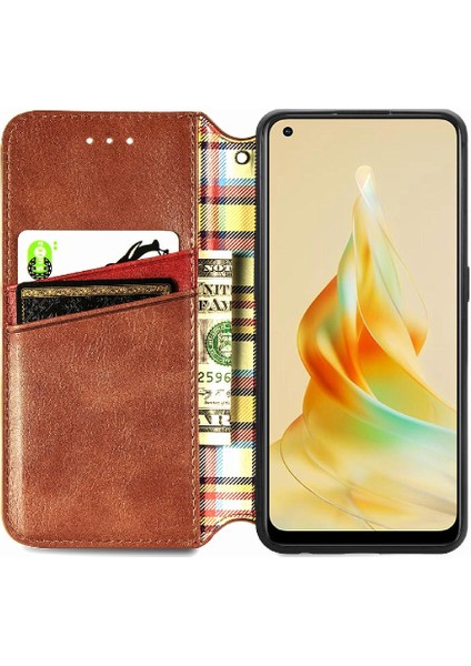 Oppo Oppo 8t 4g Için Kılıf Deri Kılıf Cüzdan Fonksiyonu Kapak Çevirin Moda (Yurt Dışından) fırsatları
