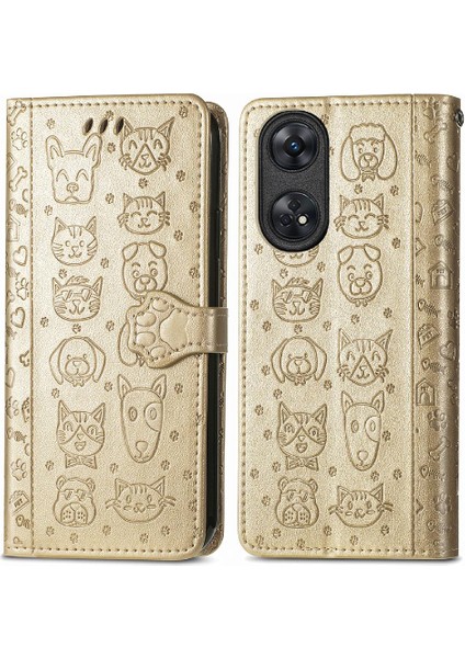 Oppo Oppo 8t 4g Flip Kapak Kılıf Için Kılıf Kısa Kayış Darbeye (Yurt Dışından)