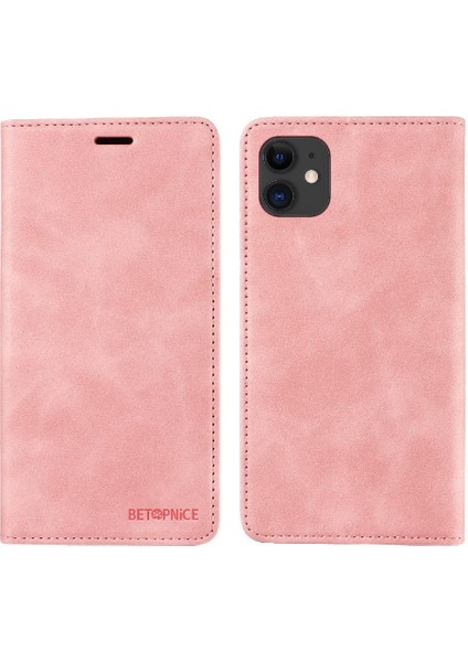 Iphone 12 Için Kılıf Mini Manyetik Koruyucu Pu Deri Folio Cüzdan (Yurt Dışından)