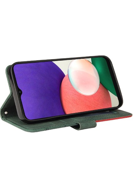 Samsung Galaxy A22 5g Iki Renkli Dikiş Pu Deri Flip Folio (Yurt Dışından) fırsatları