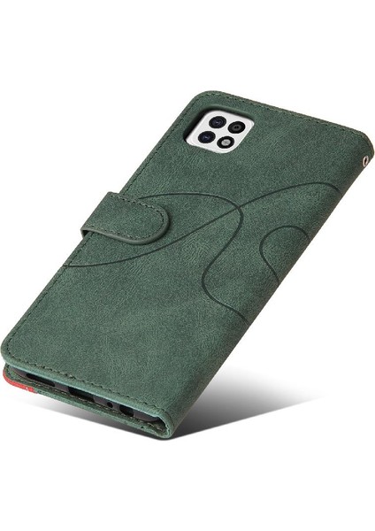 Samsung Galaxy A22 5g Iki Renkli Dikiş Pu Deri Flip Folio (Yurt Dışından) indirimleri