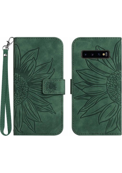 Samsung Galaxy S10 Artı Lüks Pu Deri Flip Cüzdan Telefon Kılıfı (Yurt Dışından)
