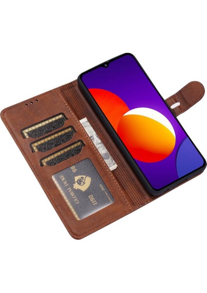 Cüzdan Kılıf Samsung Galaxy A22 4g Kabartmalı Tüm Yuvarlak Koruma Kartı (Yurt Dışından) fırsatları