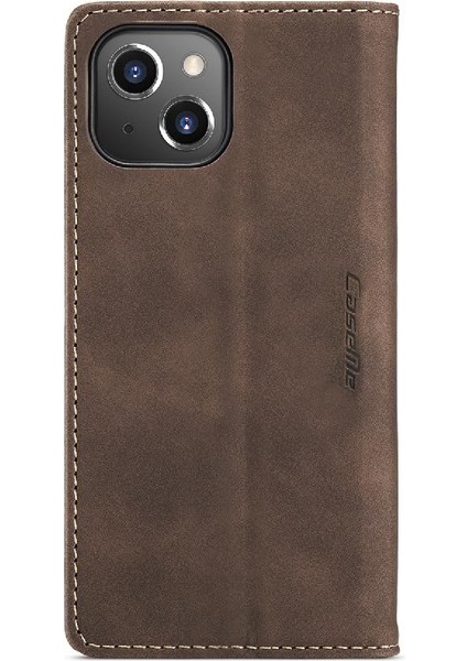 Iphone 15 Için Flip Case Artı Vintage Pu Deri Cüzdan Flip Folio Kitap (Yurt Dışından)