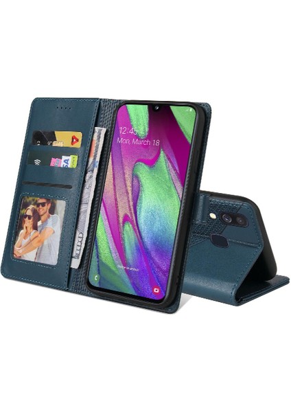 Samsung Galaxy A40 Kickstand Üç Kart Yuvaları Darbeye 4 Için Flip Case (Yurt Dışından)