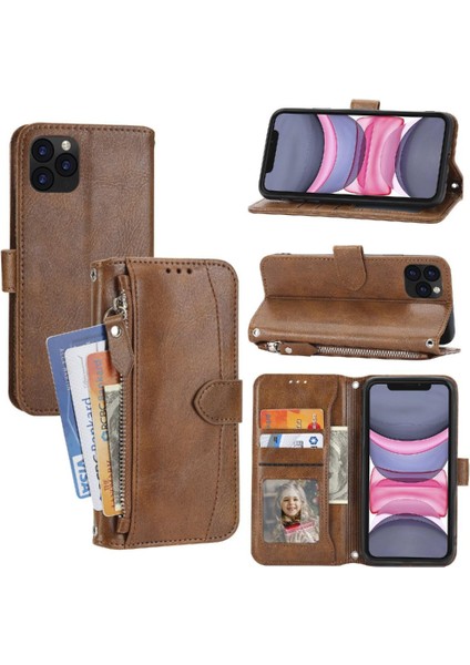Iphone 11 Için Flip Case Pro Pu Deri Anti Scratch Kickstand Manyetik (Yurt Dışından)