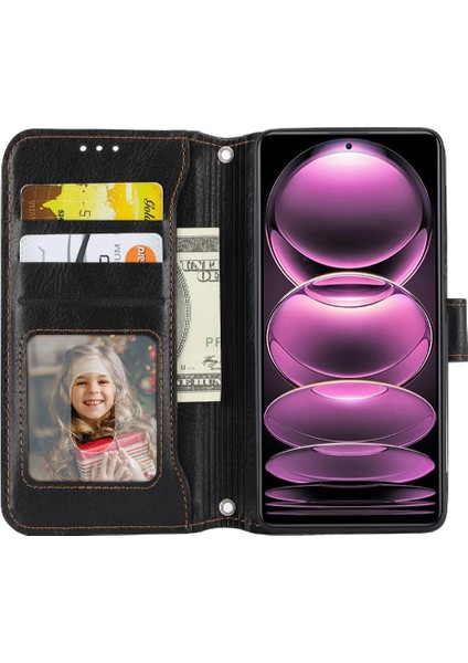 Xiaomi Redmi Not 12 Için Flip Case Pro Artı Kickstand Kayış Kart Tutucu (Yurt Dışından) modelleri