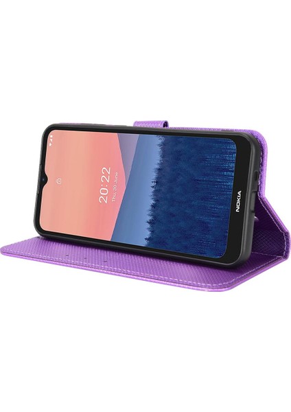 Nokia C21 Kart Tutucu Manyetik Cüzdan Kapak Kickstand Için Kılıf (Yurt Dışından) modelleri