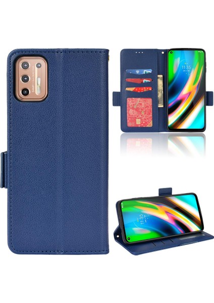 Motorola Moto G9 Artı Manyetik Yan Toka Kart Yuvaları Tutucu Pu (Yurt Dışından)