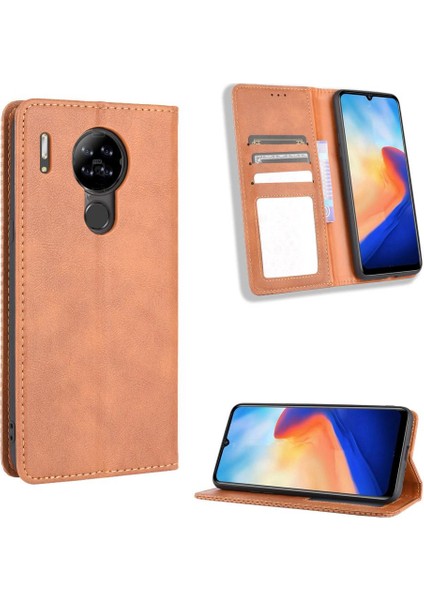Blackview A80 Cüzdan Manyetik Kapatma Pu Deri Için Kılıf (Yurt Dışından)