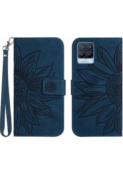 Realme 8 4g Için Kılıf/8 Pro Flip Cüzdan Telefon Kılıfı Kısa Kayış Lüks Pu (Yurt Dışından)