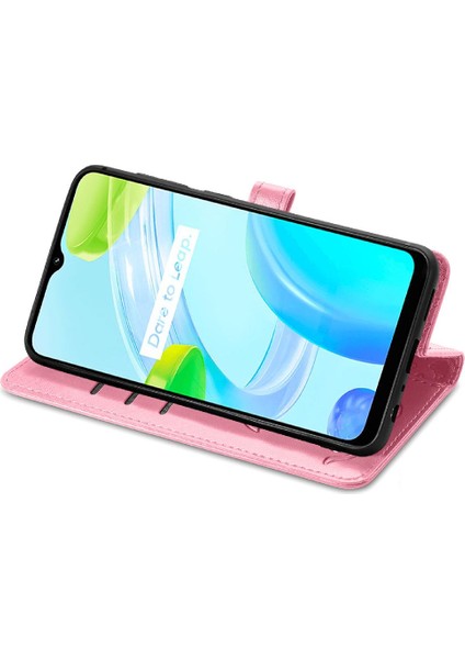 Realme C30 Deri Kılıf Darbeye Karikatür Hayvanlar Için Kılıf Kapak Çevirin (Yurt Dışından) modelleri