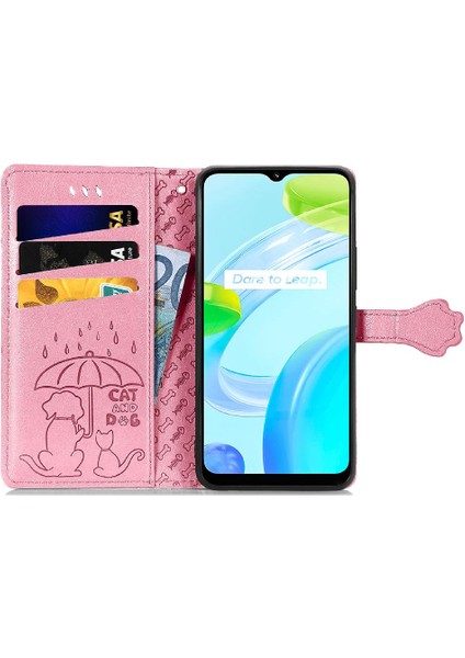 Realme C30 Deri Kılıf Darbeye Karikatür Hayvanlar Için Kılıf Kapak Çevirin (Yurt Dışından) fırsatları