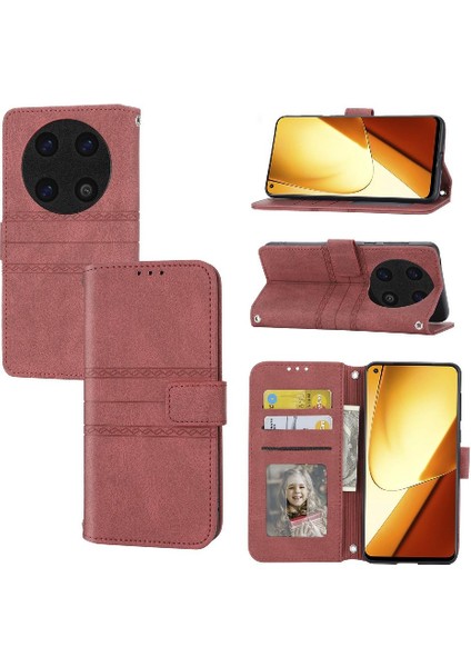 Huawei Mate 60 Pro Artı Pu Deri Cüzdan Kılıf Kickstand Için Flip Case (Yurt Dışından)
