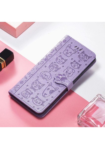 IPhone 11 Için Kılıf Pro Deri Kılıf Kısa Kayış Kapak Kapak Karikatür Hayvanlar (Yurt Dışından)
