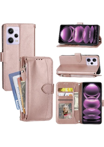 Xiaomi Redmi Not 12 Için Flip Case Pro Artı Kickstand Kayış Kart Tutucu (Yurt Dışından)