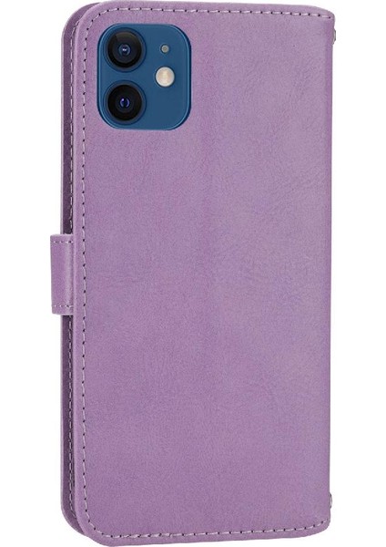 Iphone 12 Için Flip Case Mini Kart Tutucu Anti Scratch Pu Deri Manyetik (Yurt Dışından)