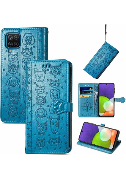 Samsung Galaxy A22 4g Darbeye Karikatür Hayvanlar Için Kılıf Kapak Çevirin (Yurt Dışından)