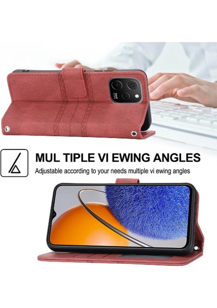 Huawei Nova Y61 Için Flip Case Cüzdan Kılıf Pu Deri Kickstand Manyetik (Yurt Dışından)